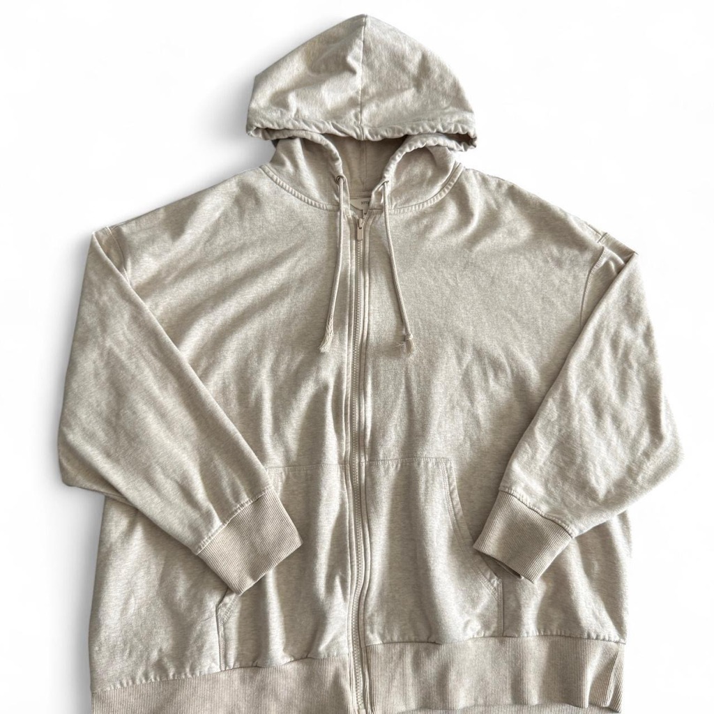 Women’s Terra Sky Cream Thick Zip Up Hoodie Jacket